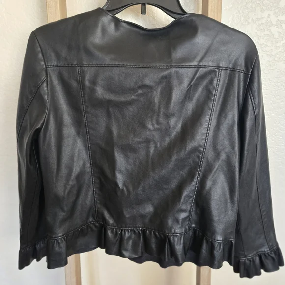 Black Faux Leather Jacket - Picture 5 of 6